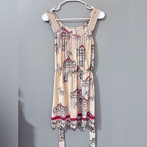 Anthropologie Trinity Silk Carousel Dress Small Euc Rare
